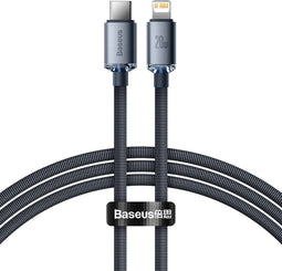 Baseus Crystal Series USB-C naar Lightning Kabel 20W 1.2M Zwart