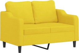 vidaXL - Tweezitsbank - 120 - cm - stof - lichtgeel
