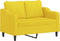 vidaXL - Tweezitsbank - 120 - cm - stof - lichtgeel
