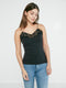 PIECES PCTOLOA SINGLET NOOS - Dames Onderhemd - Spaghettibandjes met kanten detail - Maat 36-38
