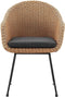 Cody Rotan Tuinstoelen - Kuipstoelen - Inclusief kussens - Natuurkleur (2 stuks)