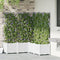 vidaXL - Tuinplantbak - met - Trellis - 5 - stuks - Wit - 120x120x143 - cm