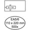 500 Gegomde enveloppen met venster links EA5/6 110 x 220 mm