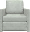 vidaXL - Vloersofa - Enkel - Converteerbaar - Velvet - 74x77x81 - cm - Lichtgrijs