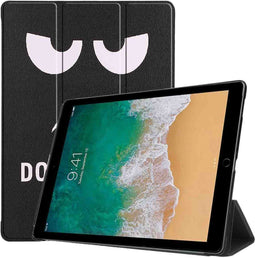 imoshion Tablet Hoes - Geschikt voor iPad Pro 12.9 (2017) - Design Trifold Bookcase - Don't touch