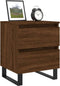 vidaXL - Nachtkastje - 40x35x50 - cm - bewerkt - hout - bruin - eikenkleur