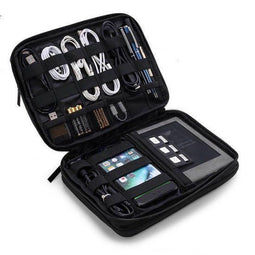 Sunflake Elektronica & Kabel Organizer - 3 Lagen - Waterafstotend - Voor 9,7 inch iPad
