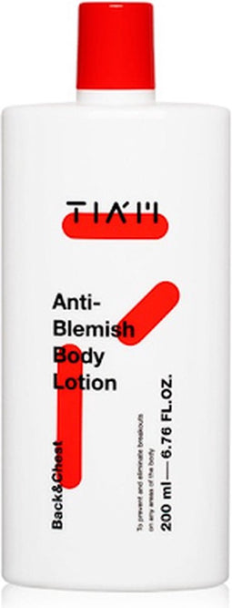 TIA'M - Anti Blemish Body Lotion Back & Chest - Acne - Rug - Borst - Kalmerend - AHA - BHA - 200 ml - Korean Skincare