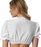 dressforfun - Dirndlblouse Antonia XXL - Korte mouwen met elastiek - Wit