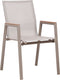 TIANO - Tuinstoelen set van 4 - Taupe - Aluminium