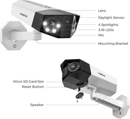 Reolink Duo 2 POE - IP-beveiligingscamera - 8 MP - Wit