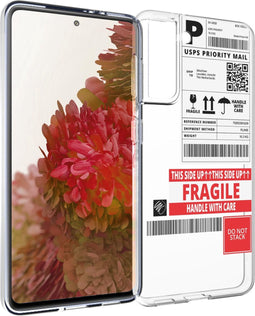 iMoshion Hoesje Geschikt voor Samsung Galaxy S21 Hoesje Siliconen - iMoshion Design hoesje - Meerkleurig / Shipping label