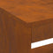 vidaXL - Vuurkorf - met - Houtopslag - 160x45x35 - cm - Weerbestendig - Staal