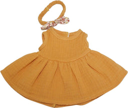Mamamemo Okergeel Jurkje 42 - 46 cm