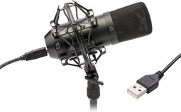 Tie Studio Condenser Mic SW USB-studiomicrofoon Zendmethode:Kabelgebonden Incl. shockmount, Incl. kabel USB Kabelgebond