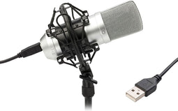 Tie Studio Condenser Mic WH USB-studiomicrofoon Zendmethode:Kabelgebonden Incl. shockmount, Incl. kabel USB Kabelgebond