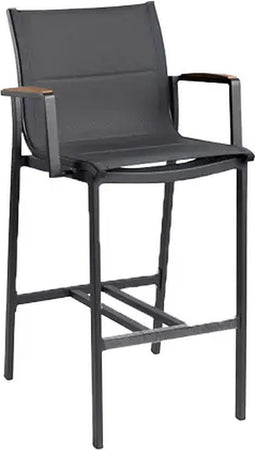 Tierra Outdoor Foxx Barstoel Teak - Charcoal