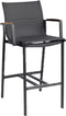 Tierra Outdoor Foxx Barstoel Teak - Charcoal