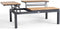 Tierra Outdoor Loungetafel Flip-Up - Verstelbare Coffee Table - Aluminium en Teakhout - 120x79x42cm