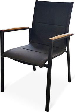 Tierra Outdoor Tuinstoel Foxx Teak - Dining Tuinstoel - Aluminium - Antraciet
