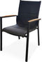 Tierra Outdoor Tuinstoel Foxx Teak - Dining Tuinstoel - Aluminium - Antraciet