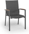 Tierra Outdoor Tuinstoel Foxx Teak - Dining Tuinstoel - Aluminium - Antraciet