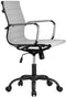Feel Furniture - Luxe Bureaustoel - Lage Rugleuning - Lichtgrijs met Mat Zwart Frame