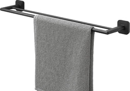 Tiger Carv - Handdoekrek dubbel 65,2 cm - Zonder boren TigerFix (apart verkrijgbaar) - Zwart