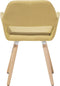CHICAGO - Eetkamerstoel - Mosterdgeel - Polyester
