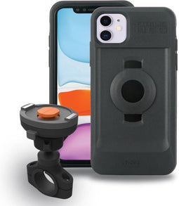 Tigra FitClic Neo Motorcycle Kit Telefoonhouder Motor Fietsstuur Bevestiging Apart hoesje Apple iPhone 11 Zwart