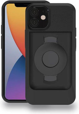 Tigra Hoesje geschikt voor Apple iPhone 12 Mini Telefoonhoesje Hardcase | Tigra FitClic Neo Case Backcover Shockproof | Schokbestendig iPhone 12 Mini Telefoonhoesje | Anti Shock Proof - Zwart