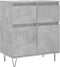 vidaXL - Dressoir - 60x35x70 - cm - bewerkt - hout - betongrijs