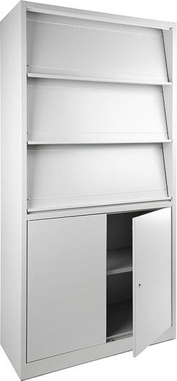 Tijdschriftenkast 195x100x42cm met onderkast Antraciet