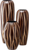Vaas 21,5 x 21,5 x 36 cm Zebra Keramisch Gouden Bruin