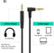TIKKENS® Audio Kabel - 2.5mm Jack naar 3.5mm Jack - Zwart - 1.35m - Aux - Microfoon - Geschikt voor Bose Quietcomfort 25/35, Apple - On-ear Koptelefoon - Verleng Snoer