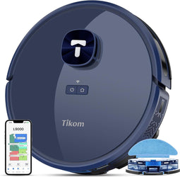 Tikom L9000 Robotstofzuiger - 2-in-1 Dweilfunctie & LiDAR Navigatie - 4000 Pa Zuigkracht