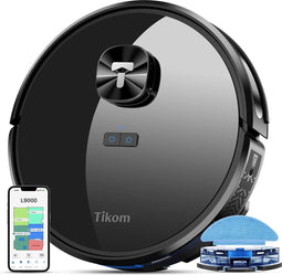 Tikom - L9000 - Robotstofzuiger - LiDAR Navigatie, 2-in-1 Dweilfunctie