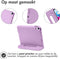 imoshion Tablet Hoes Kinderen - Geschikt voor iPad 11 (2025) 11 inch / 10e generatie (2022) 10.9 inch - Kidsproof Backcover met handvat - Lila