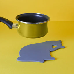 Balvi Onderzetter Kat Feline Grijs Silicone