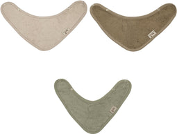 Timboo Bandana slabben 36x20cm set van 3 - Extra zacht - Jungle Green/Whisper Green/Feather Grey