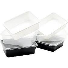 Timmers - Bakje rh microw - freeze 1000cc zwart 500 stuks