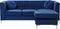 TIMRA - Hoekbank - Blauw - Linkerzijde - 220 cm - Fluweel