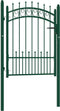 vidaXL - Poort - met - speerpunten - 100x125 - cm - staal - groen