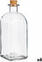 Tin Afvoerstop Kurk Glas 1 L 9 x 22 x 9 cm (6 Stuks)