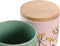 Tin DKD Home Decor 11,5 x 11,5 x 12 cm Gebloemd Roze Groen Bamboe Keramiek Shabby Chic (2 Stuks)