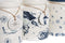 Tin DKD Home Decor 12 x 12 x 16 cm Blauw Wit Dolomite (3 Stuks)