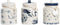 Tin DKD Home Decor 12 x 12 x 16 cm Blauw Wit Dolomite (3 Stuks)
