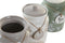 Tin DKD Home Decor 12 x 12 x 16 cm Dolomite (3 Stuks)