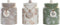 Tin DKD Home Decor 12 x 12 x 16 cm Dolomite (3 Stuks)