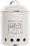 Tin DKD Home Decor 17,7 x 17,7 x 26 cm Wit Dolomite Knoflook